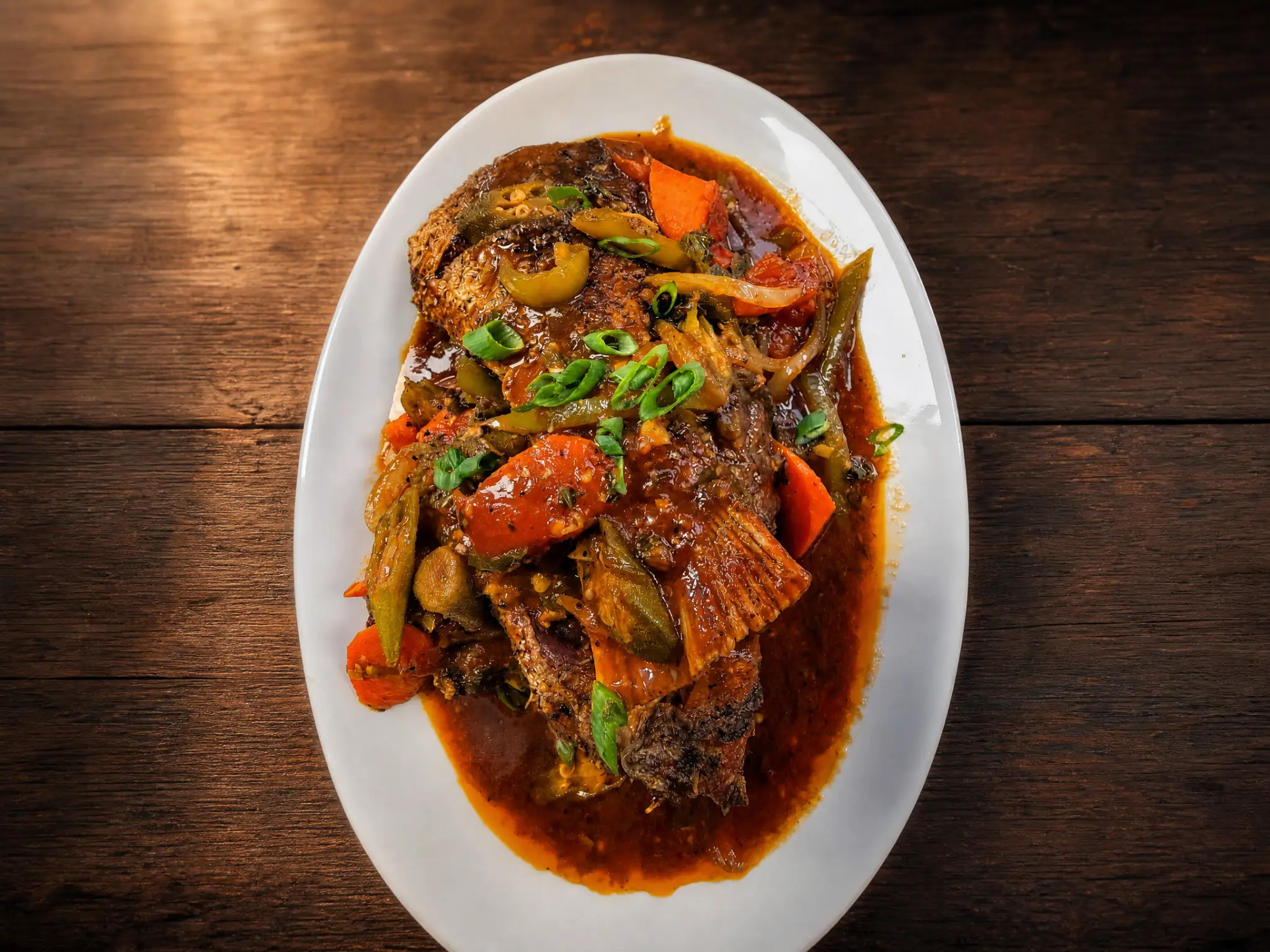 Brown Stew Red Snapper